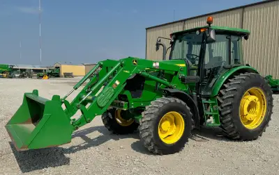 2014 John Deere 6140D MFWD Tractor W/Loader