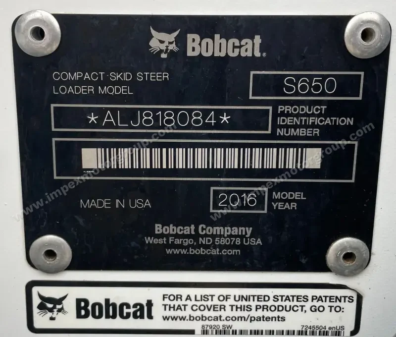 2016 Bobcat S650 photo 52
